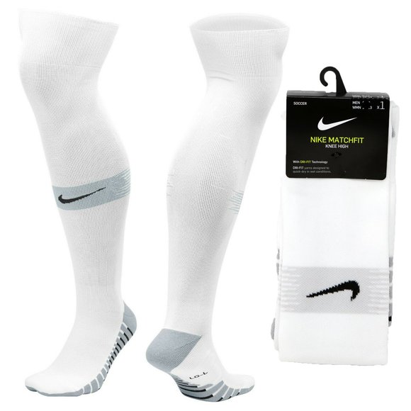 white nike knee high socks